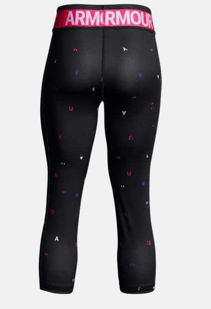 Under Armour Girls Heatgear Armour Printed Leggings Black