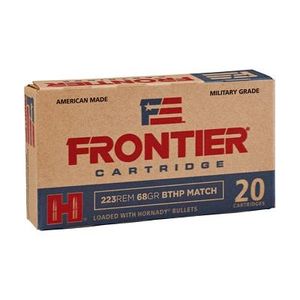 Hornady Frontier .223 Rem Ammunition 20 Rounds 68 Grain Match BTHP 2960fps