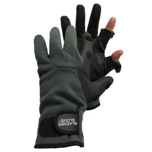Glacier Glove Hybrid Windproof Fleece - Light Gray/Black