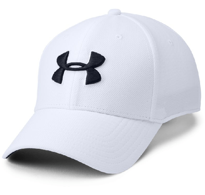 Under Armour Men's Blitzing Stretch Fit Cap - White/Black