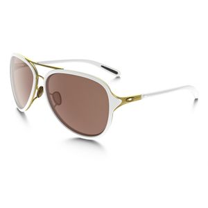 Oakley Sunglasses Kickback White / Gold VR28 Black Iridium