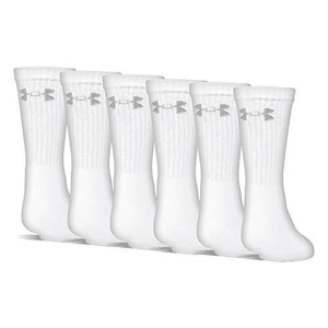 Under Armour Charged Cotton 2.0 Crew Socks - 6-Pack - White