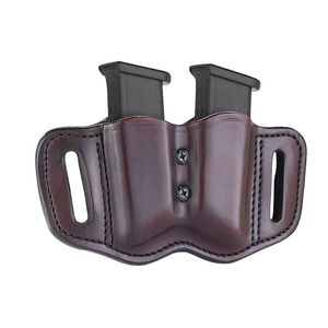 1791 Gunleather Double Stacked Polymer Magazine Double Magazine Pouch 2.2 OWB Ambidextrous Leather Signature Brown