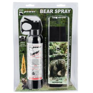 UDAP 15CP Super Magnum Bear Spray  with Chester Holster 260gr OC Pepper Up to 35 ft Range