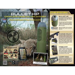 Convergent HP4000KIT Bullet HP Game Calling System Electronic Call Predator Polycarbonate Green Rechargeable