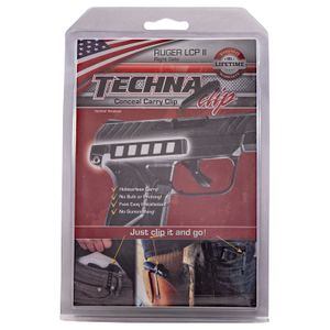 Techna Clip LCPLLBR Right Hand Conceal Carry Gun Belt Clip Ruger LCP II/LCP Custom  Carbon Fiber Black