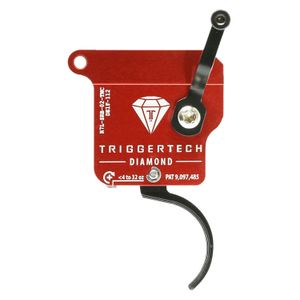 TriggerTech R7LSRB02TNC Diamond Without Bolt Release Remington 700 Black Single-Stage Traditional Curved 0.30-2 lbs Left