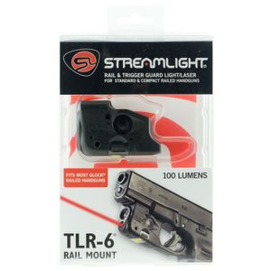 Streamlight 69290 TLR-6 Laser/Light Combo Clear LED 100 Lumens CR-1/3N Battery Black Polymer fits Rail Grabber Glock