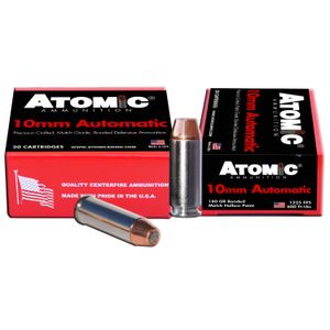 Atomic 00457 Pistol  10mm Auto 180 gr Bonded Match Hollow Point 20 Bx/ 10 Cs