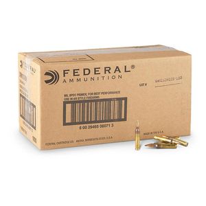 Federal 5.56x45mm NATO 55 gr FMJ 1000 Round Case