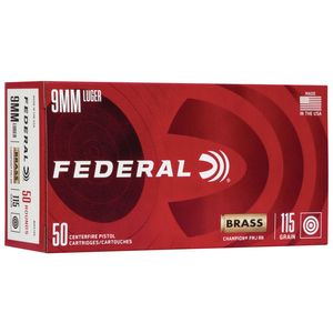 Federal Champion 9mm Luger Ammo 115 Grain Full Metal Jacket
