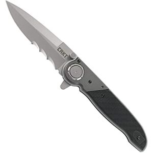CRKT M40-15 Kit Carson Folding Knife 3.999" 1.4116 Spear Point Combo Blade with Veff Serrations