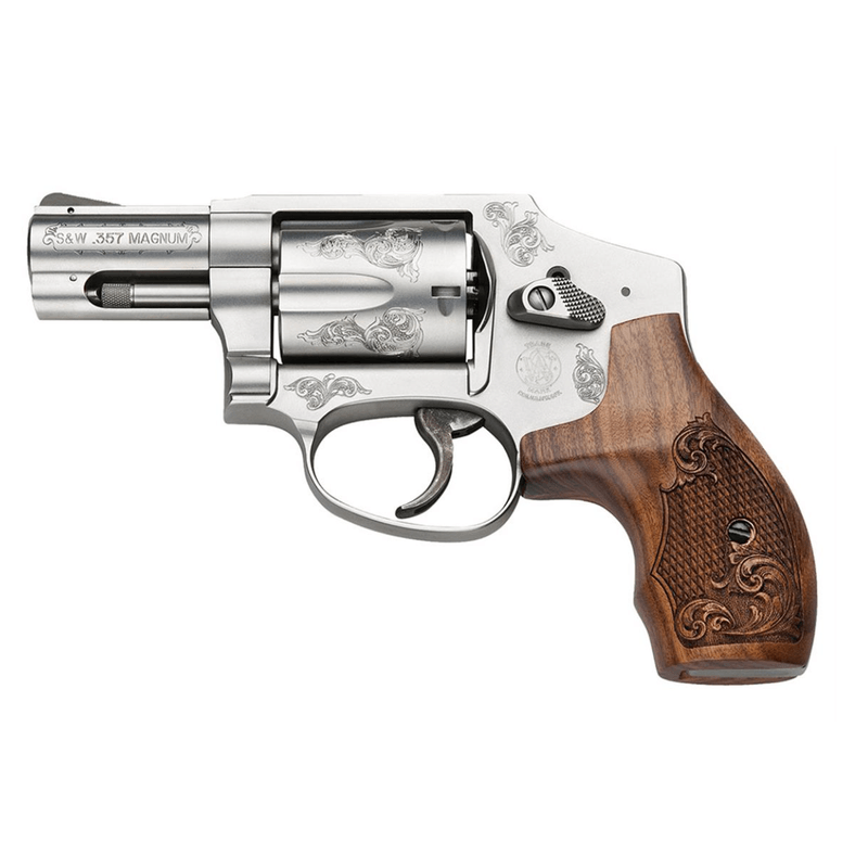 Smith & Wesson Model 640 .357 Magnum Engraved Revolver +P Left Side View