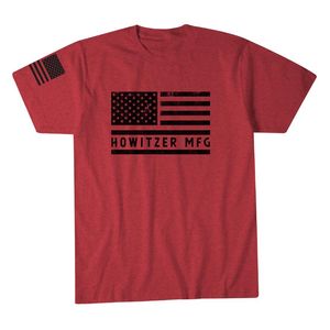 Howitzer Bold Flag Tee Red Heather