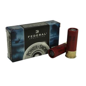 Federal Power-Shok Ammunition 12 Gauge 2-3/4" 1-1/4 oz Hollow Point Rifled Slug Box of 5