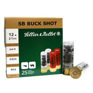 Sellier & Bellot 12GA 00 Buckshot 2 3/4 SB12BSG