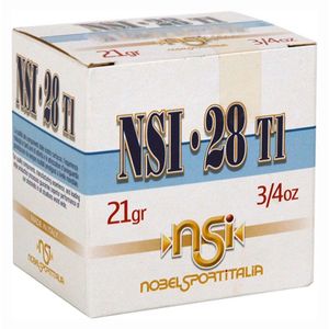 NSI 28Ga 2 3/4” 21Gr Shotshells T1 Sport 25rd Box 9 Shot