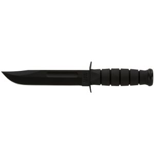Ka-Bar 1211 Fighting/Utility  7" Fixed Clip Point Plain Black 1095 Cro-Van Blade Black Kraton G Handle