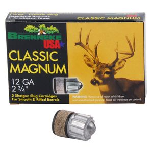 Brenneke SL122CLM Classic Magnum  12 Gauge 2.75" 1 1/8 oz Slug Shot 5 Bx/ 50 Cs