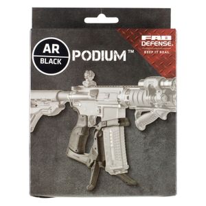 FAB Defense FX-ARPODB AR-Podium  Bi-Pod Matte Black Polymer with Compact Design & Rapid Deployment Mechanism Includes AGR-43 Pistol Grip