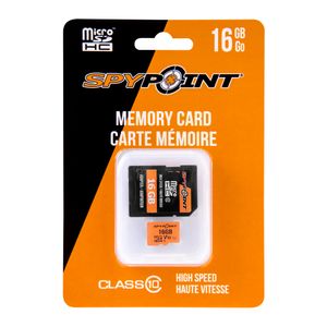Spypoint MICROSD16GB Micro SD Memory Card w/SD Adaptor 16GB