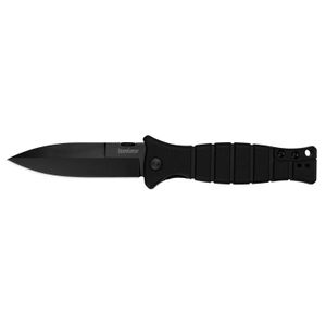 Kershaw 3425 XCOM  3.60" Folding Spear Point Plain Black Oxide 8Cr13MoV SS Blade FRN Black Handle