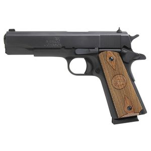 Iver Johnson Arms 1911A1 1911 A1 Government 70 Series 45 ACP 5" 8+1 Blued Steel Frame & Slide with Walnut Grip