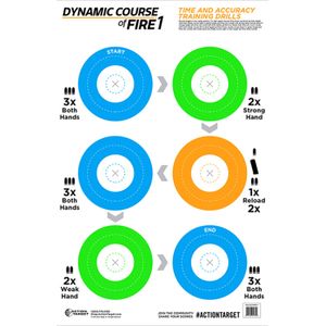 Action Target GSDCFIRE1100 Dynamic Course  Circle Paper Target 23" x 35" 100 Per Box