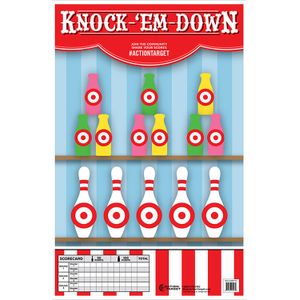 Action Target GSCARBTTL100 Action Knock-'Em-Down Bottles/Pins Hanging Paper Target 23" x 35" 100 Per Box