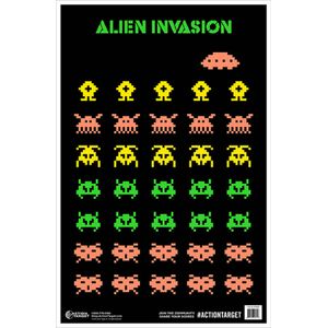 Action Target GSALIENIN100 Action Alien Invasion Aliens Hanging Paper Target 23" x 35" 100 Per Box