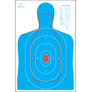 Action Target RCB27EQ100 B-27E and FBI Q Combination  Silhouette Paper Target 23" x 35" 100 Per Box