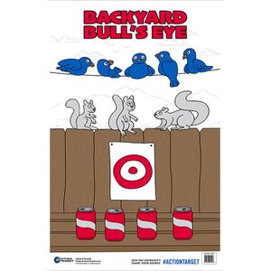 Action Target GSBKYARD100 Action Back Yard Bull's-Eye Animals/Cans/Target Hanging Paper Target 23" x 35" 100 Per Box