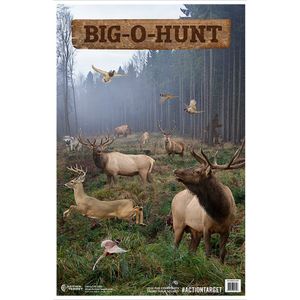 Action Target GSBIGHUNT100 Action Big-O-Hunt Animals Hanging Paper Target 23" x 35" 100 Per Box