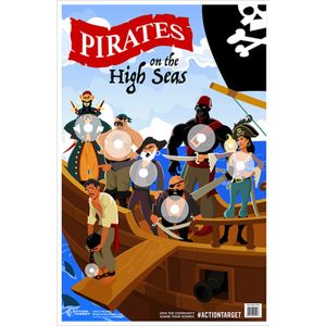 Action Target GSPIRATES100 Action Pirate Pirates/Sailor Hanging Paper Target 23" x 35" 100 Per Box
