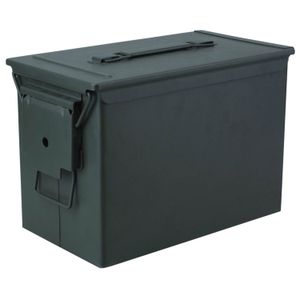 Reliant 10106 Fat Ammo Can  50 Cal Green Metal 12.87" x 7.25" x 9" (Empty Can)