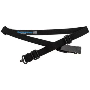 Blue Force Gear VCAS2TO1PB125AABK Vickers 221 Sling with Push Button Swivel 1.25" W One-Two Point Black Cordura