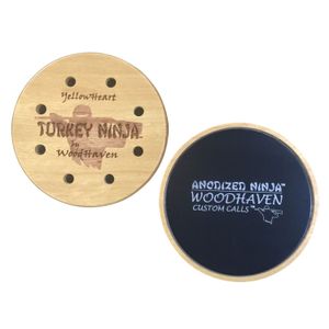 Woodhaven WH086 Anodized Ninja  Friction Call Attracts Turkeys Black/Natural Aluminum/Wood