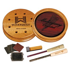 Woodhaven WH355 Mahogany Crystal  Friction Call Attracts Turkeys Natural Glass/Wood