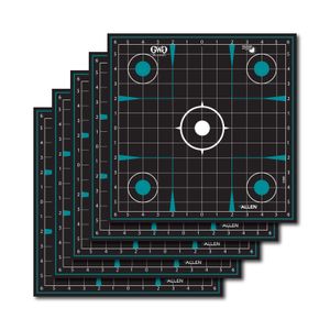 Girls With Guns 15280 Splash  Self-Adhesive Paper 12" x 12" Grid Black Target w/Turquoise Accents 5 Per Pack