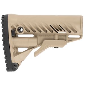 FAB Defense FX-GLR16T GLR-16 Buttstock Flat Dark Earth Synthetic Fixed Storage Compartment & Anti-Rattle Mechanism for AR-15, M16