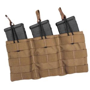 TACSHIELD (MILITARY PROD) T3508CY Speed Load Triple Rifle Mag Pouch Coyote 1000D Nylon