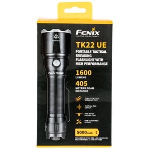 Fenix FX-TK22UE TK22UE  Black Hardcoat Anodized Tungsten Steel White 20-1600 Lumens LED 1328 ft Range
