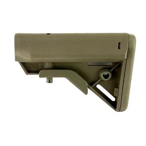 B5 Systems BRV1104 Bravo Stock  OD Green Synthetic for AR-15, M4 with Mil-Spec Receiver Extension (Tube Not Included)