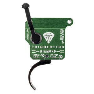 TriggerTech R70TGB02TNP Diamond  Remington 700 Green w/Black Parts Two-Stage Pro Curved 0.50-2.80 lbs Right