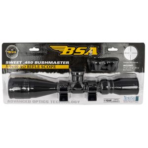 BSA 45039X40AOWRTB Sweet 450 Bushmaster Matte Black 3-9x 40mm AO 1" Tube 30/30 Reticle Features Weaver Rings
