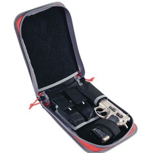 G*Outdoors GPS-D1075PCR First Aid Kit Discreet Case with Red Finish & Holds 1 Handgun, 2 Magazines