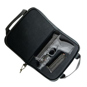 G*Outdoors GPS-1485PCMF Memory Foam Pistol Case Large Size with Lockable Zippers, Mag Storage Pockets & Black Finish Holds 1 Handgun