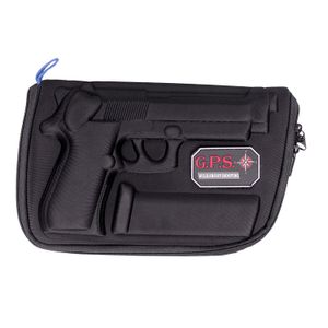G*Outdoors GPS-909PC Custom Molded Pistol Case with Lockable Zippers, Internal Mag Holder & Black Finish for Beretta 92,96 & Taurus PT92