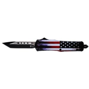 Templar Knife SUS231 US Flag Gen II Small 2.25" OTF Tanto Plain Black 440C SS Blade US Flag Zinc Aluminum Alloy Handle