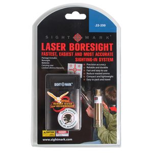 Sightmark SM39020 Boresight  Red Laser for 22-250 Rem, 6.5 Creedmoor Brass Includes Battery Pack & Carrying Case